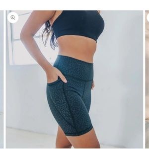 Senita Athletics Leopard Biker Shorts